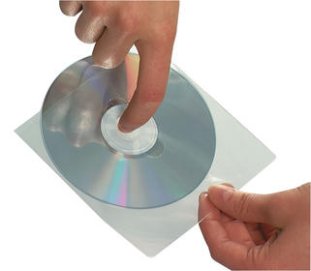 3L CD/DVD-Taschen mit Griffausschnitt selbstklebend