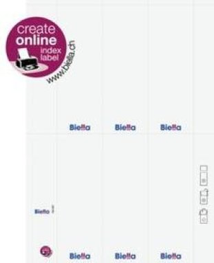Biella Rückenschilder Bundesordner 7cm für PC à 60
