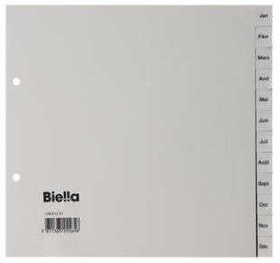 Biella Register PP A4 Janvier-Décembre franz teildeckend