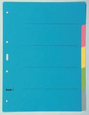 Biella Kartonregister A4 240gr 5-teilig mit Indexdruck