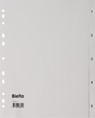 Biella Register PP A4 1-5 nummeriert überbreit