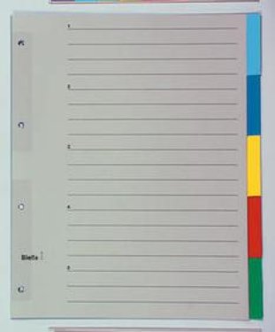Biella Register PVC A4 5-teilig überbreit