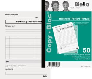 Biella Rechnungen A6 50x2 d/f