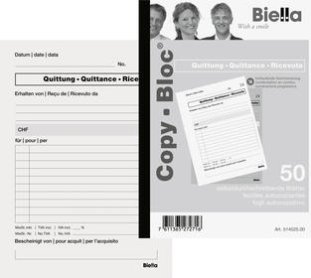 Biella Quittungen A5 50x2 d/f