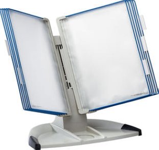 Tarifold t-display Tischständer komplett + 10 Drehtaschen A4