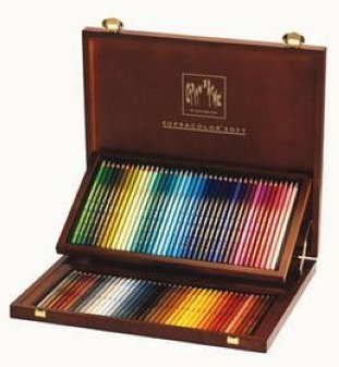 Caran d'Ache Farbstift Supracolor Soft 80er im Holzkoffer