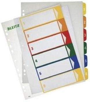 Leitz Register PP A4 1-6 bedruckbar