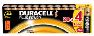 Duracell Batterie PlusPower AA 20+4