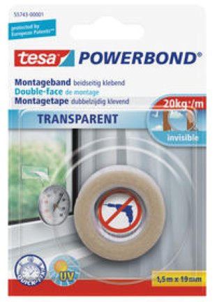 Tesa Montageband transparent 19mmx1,5m