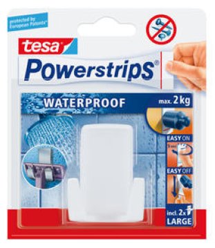 Tesa Powerstrips Waterproof Haken für Rasierer bis 2kg
