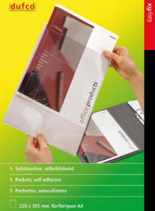 Dufco Easy Fix Sichttaschen selbstklebend A6 115x158mm à 8
