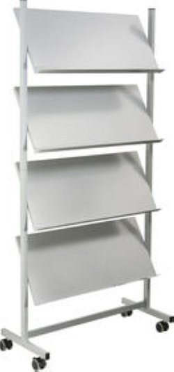 Helit Prospektregal 12 x A4 aus Metall