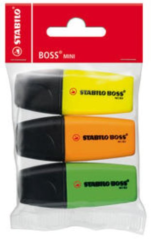 Stabilo Boss mini Textmarker 3er Set
