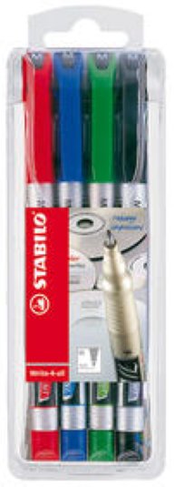 Stabilo Faserschreiber Write-4-all M 4er Etui