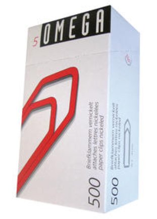 Omega Büroklammern Gr. 5 vernickelt à 500