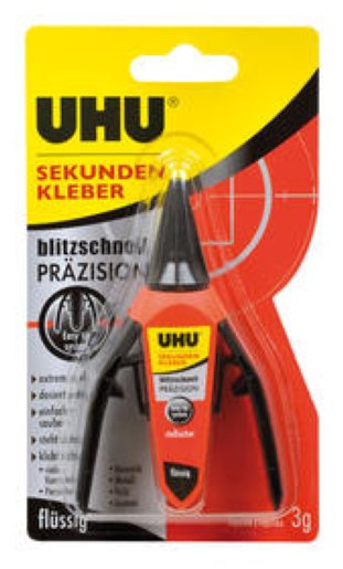 Uhu Sekundenkleber Präzision flüssig Tube 3g