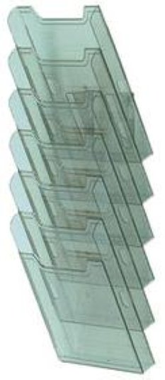 Multiform Wandprospekthalter A4 hoch 8 Fächer PS