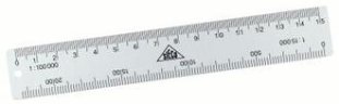 Sieco Kartenmassstab aluminium 15cm