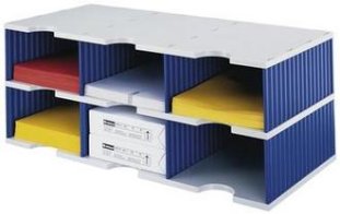 Styrodoc Dokumentenablage trio B723xT331mm 2 Etagen 6 Fächer
