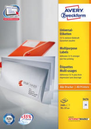 Avery Zweckform Etiketten 70x37mm à 100
