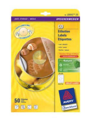 Avery Zweckform CD-Etiketten 117mm à 25