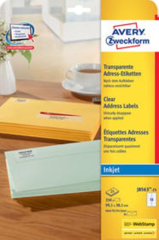 Avery Zweckform Etiketten Inkjet 99.1x38.1mm à 25