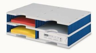 Styrodoc Dokumentenablage duo B485xT331mm 2 Etagen 4 Fächer