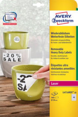 Avery Zweckform Etiketten rund 30mm à 20