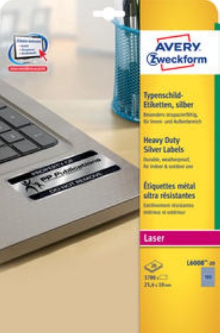 Avery Zweckform Typenschild-Etiketten 25.4x10mm à 20
