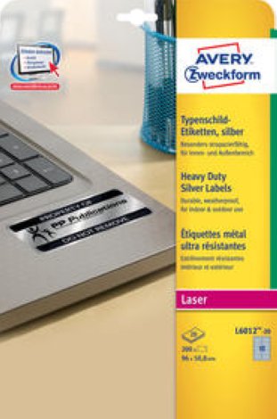 Avery Zweckform Typenschild-Etiketten 96x50.8mm à 20
