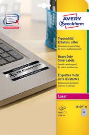 Avery Zweckform Typenschild-Etiketten 30mm rund à 20