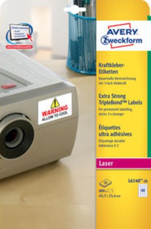 Avery Zweckform Etiketten Kraft 45.7x25.4mm à 20