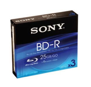 Sony BluRay BD-R 1-2x 25GB 135 Min. Jewel-Case à 3