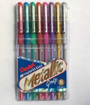 Pentel Gelroller Hybrid Grip 0.8mm 8er Set