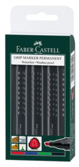 Faber-Castell Permanentmarker Grip 1503 4er Etui