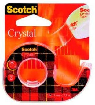 Scotch Crystal Tape auf Abroller 19mmx7,5m