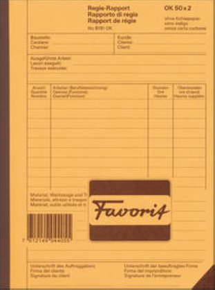 Favorit Regierapporte OK A5 50x2 d/f/i