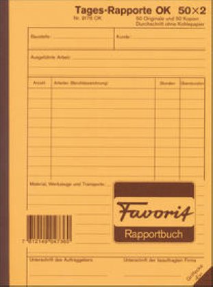 Favorit Tagesrapporte OK A5 50x2 d