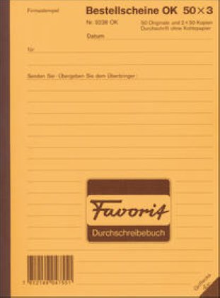 Favorit Bestellscheine A5 50x3 OK deutsch