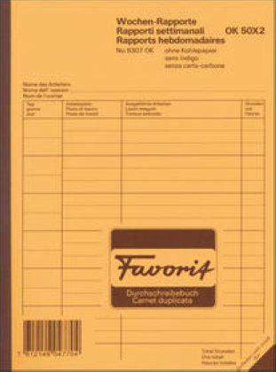 Favorit Wochenrapporte OK A5 50x2 d/f/i