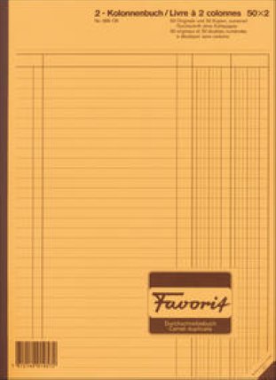 Favorit Kolonnenbuch A4 2 Kolonnen 50x2