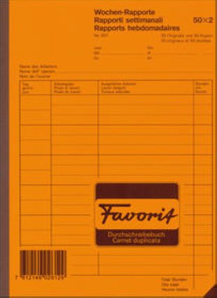 Favorit Wochenrapporte A5 50x2 d/f/i