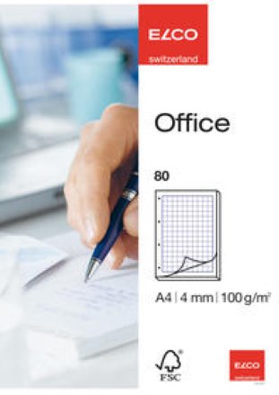 Elco Ringbuchblock Office A4 4mm