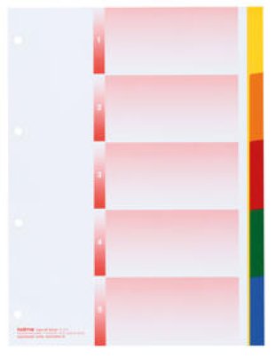 Kolma Register KolmaFlex A4 5-teilig mit Indexblatt