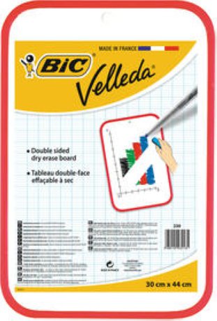 Bic Velleda Weisswandtafel 30x44cm Rahmen rot