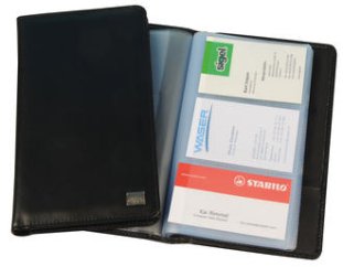Sigel Visitenkartenmappe 90x58mm für 120 Karten