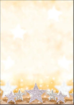 Sigel Weihnachtsbriefpapier A4 90gr Glitter Stars