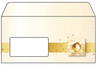 Sigel Weihnachtsbriefumschlag C5/6 90gr Golden Times