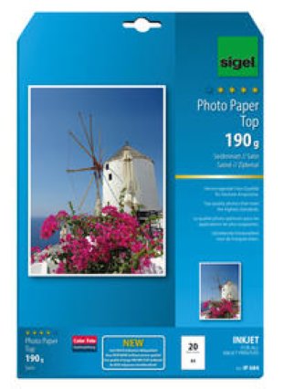 Sigel InkJet Fotopapier Top A4 190gr à 20