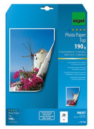 Sigel InkJet Fotopapier Top A4 190gr à 20